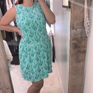 Cynthia Rowley size 12 turquoise lace dress